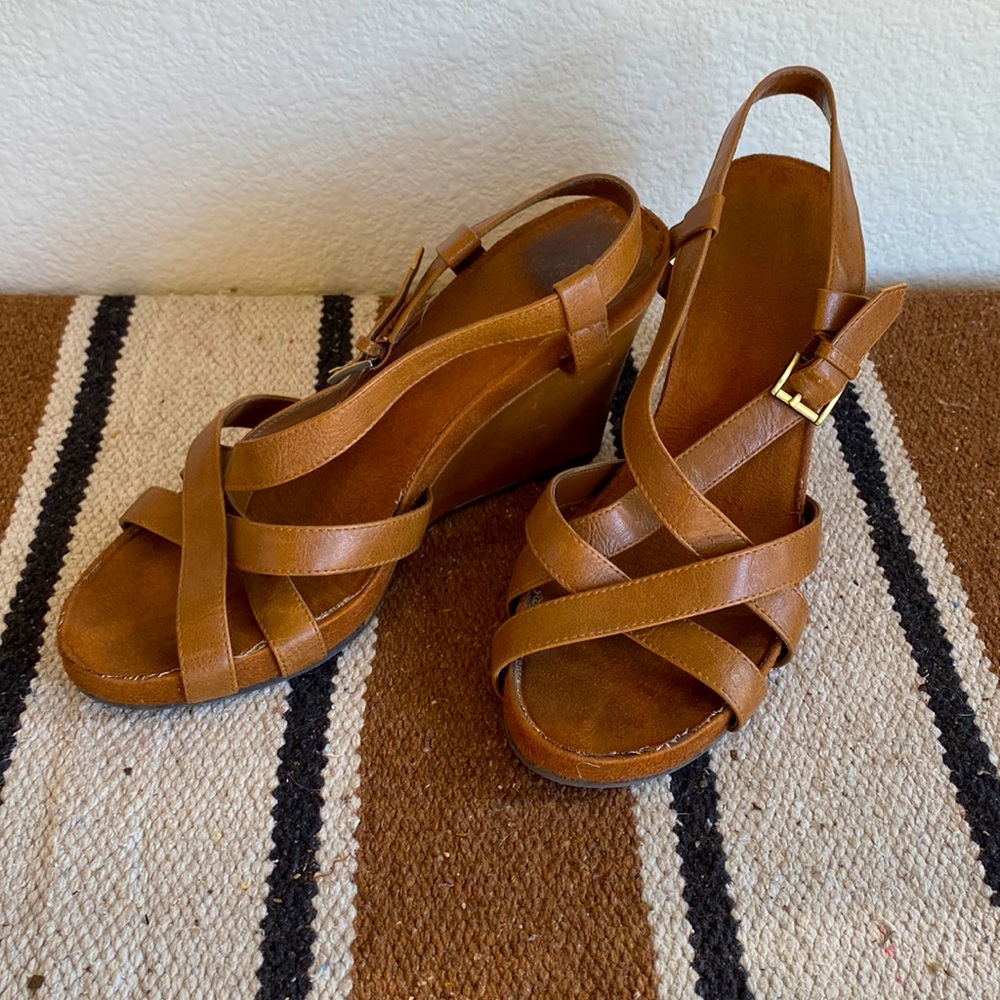 Pretty Plush High Heel Wedge Sandals